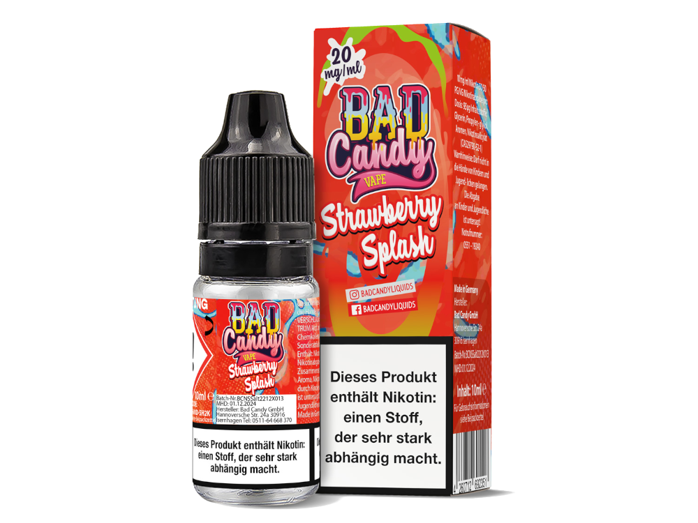 Bad Candy Liquids - Strawberry Splash - Nikotinsalz Liquid