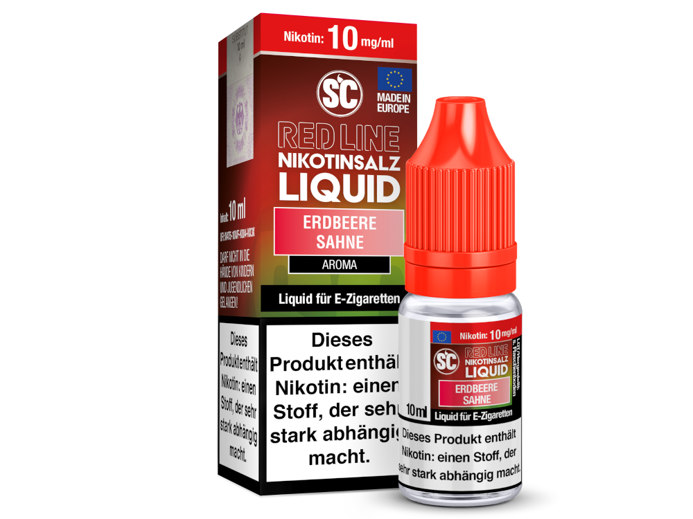 SC - Red Line - Erdbeere Sahne - Nikotinsalz Liquid