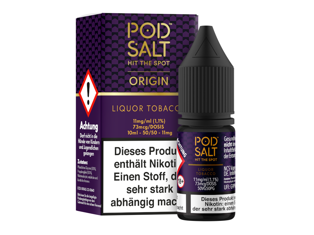 Pod Salt Origin - Liquor Tobacco - Nikotinsalz Liquid
