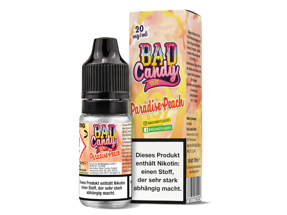 Bad Candy Liquids - Paradise Peach - Nikotinsalz Liquid