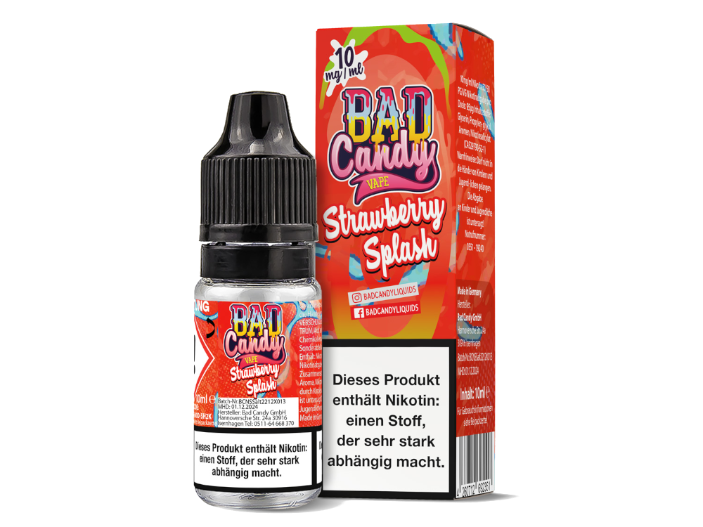 Bad Candy Liquids - Strawberry Splash - Nikotinsalz Liquid