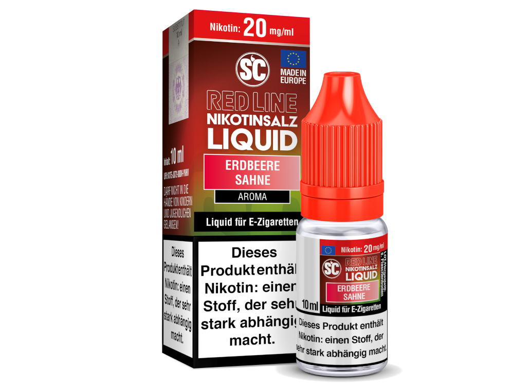SC - Red Line - Erdbeere Sahne - Nikotinsalz Liquid