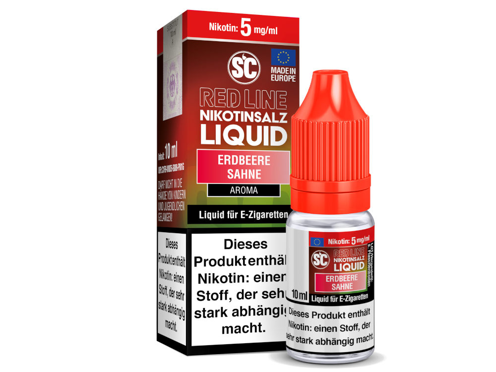 SC - Red Line - Erdbeere Sahne - Nikotinsalz Liquid