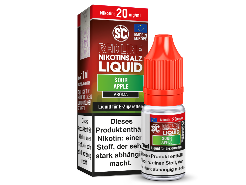 SC - Red Line - Sour Apple - Nikotinsalz Liquid